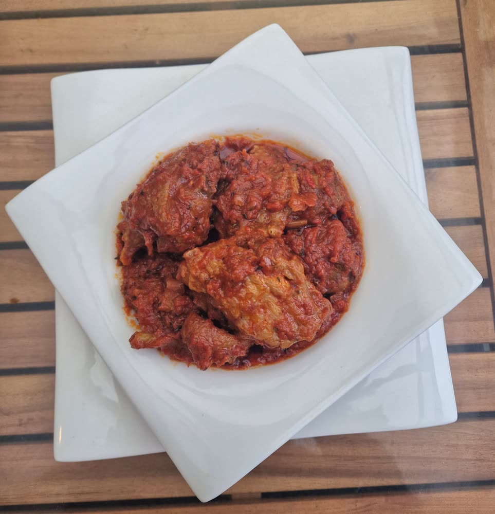 Turkey Stew, Putenfleisch in nigerianischer Tomatensoße
